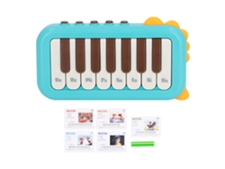 2026-piano Portátil Para Niños 15 Teclas Miniatura Instrumento Musical Educativo Piano Para Principiantes Azul