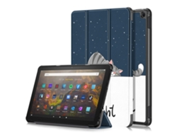 Funda Yuysan para Amazon Fire HD 10 2023 con dibujo a color, 3 pliegues, funda de cuero inteligente para tableta (gato perezoso)
