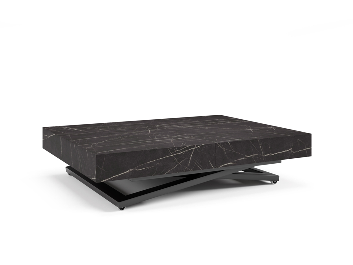 Mesa De Centro FURNLUX Premium Sanna U (Negro, Madera Contrachapada - 80X200X80 Cm)
