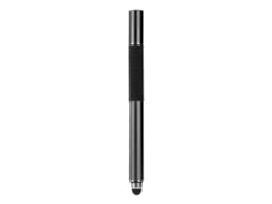 Caneta Stylus (desenho E Escrita À Mão, Toque Duplo) 2 Em 1 Pano Condutivo Silicone Copo De Sucção Disco De Metal Inteiro Preto