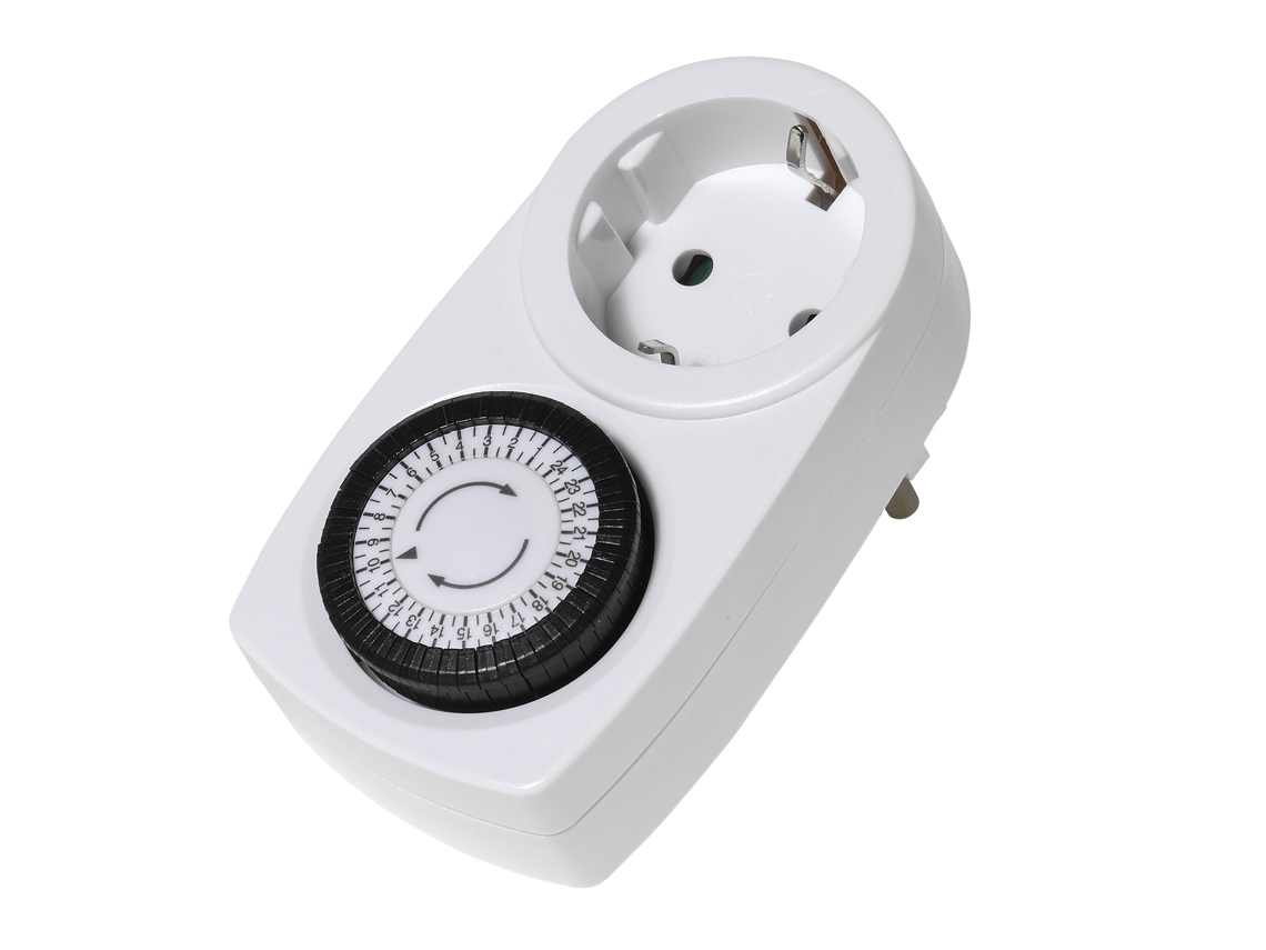 Temporizador analógico 6T VIVANCO 15 min/conjunto 230 V (blanco)