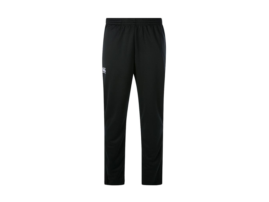 Pantalón deportivo Canterbury para niños, negro, talla 8 años, con corte ajustado y elástico. Ideal para entrenar.