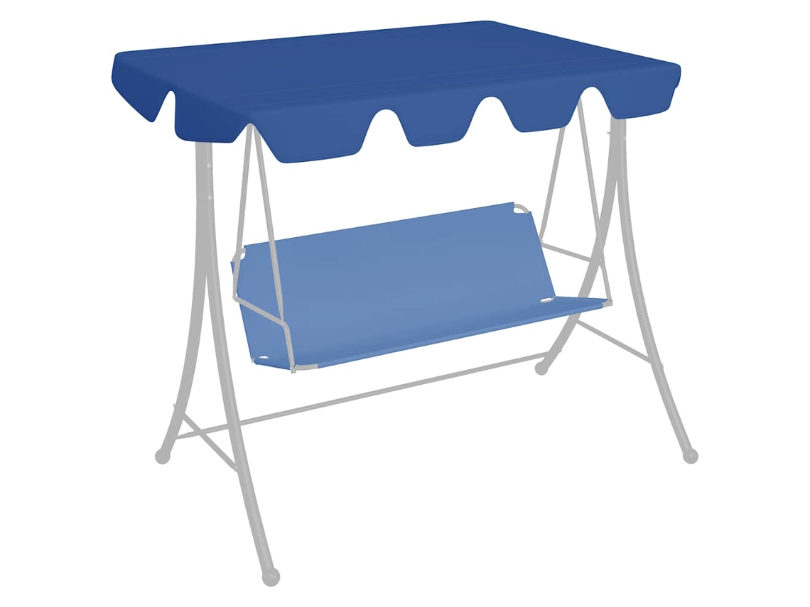 Toldo de repuesto para columpio de jardín 150/130x105/70 cm azul Dkd Home Decor