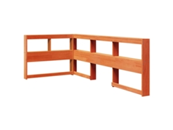 Maison Exclusive - Cabecero Cama Estantería Forma L Marrón Encerado 80 Cm