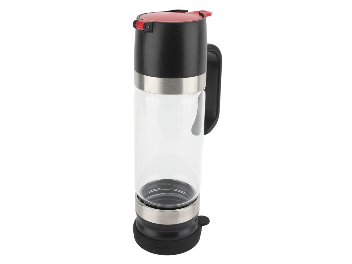 Dispensador De Miel De Vidrio Transparente De 350 Ml Con Asa Antigoteo Para Cafeterías, Restaurantes Y Uso Doméstico - Negro