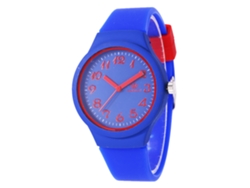 Reloj De Pulsera Unisex Informal De Cuarzo Azul Marino Con Correa De Silicona.