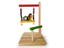 2026-juguete De Madera Para Loros, Gimnasio De Juego Con Percha Para Aves Pequeñas Y Medianas
