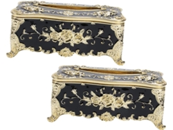 Juego de 2 cajas de pañuelos, dispensador de pañuelos decorativo, caja organizadora