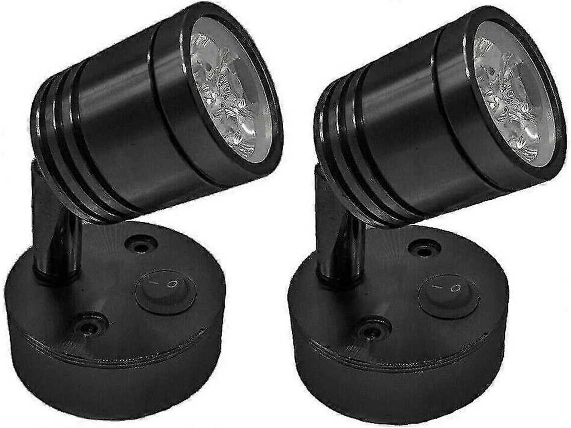 Rebe-luz Led 12v Para Autocaravana, Luz De Lectura De Pared Con Interruptor Luz Blanca Fría Para Camper, Barco Y Vehículos Interior