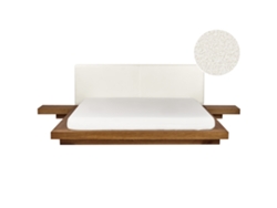 Cama de agua BELIANI Zen de MDF Madera clara 328x229x86