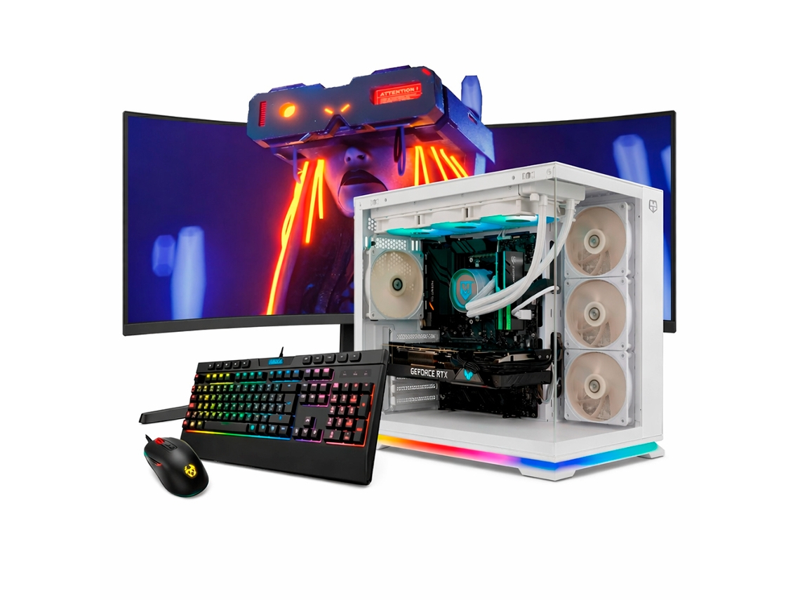 Neo-pc Gaming Intel I7 14700kf / Rtx 5060 / 16gb Ram / 1tb Ssd / Windows 11 Pro / Monitor Curvo 34” Qhd 165hz / Galaxy Blanco