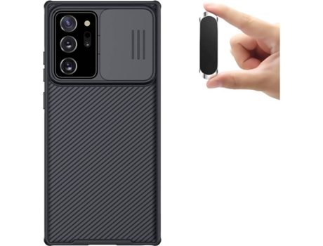 Funda y Soporte Samsung Note 20 Ultra PHONESHIELD Camshield Nillkin Negro