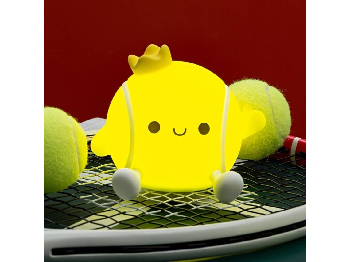 Lámpara de noche de tenis, lámpara LED blandita novedosa, luz de noche regulable de 2 niveles para habitación infantil (verde)