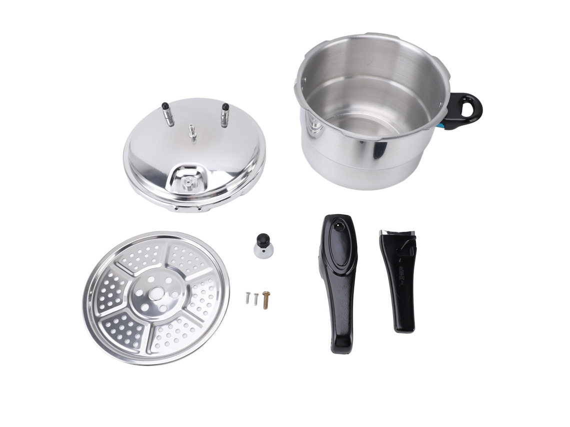 Olla A Presión De Aluminio De 7 Litros Y 24 Cm, A Prueba De Explosiones, Compatible Con Cocinas De Gas E Inducción.