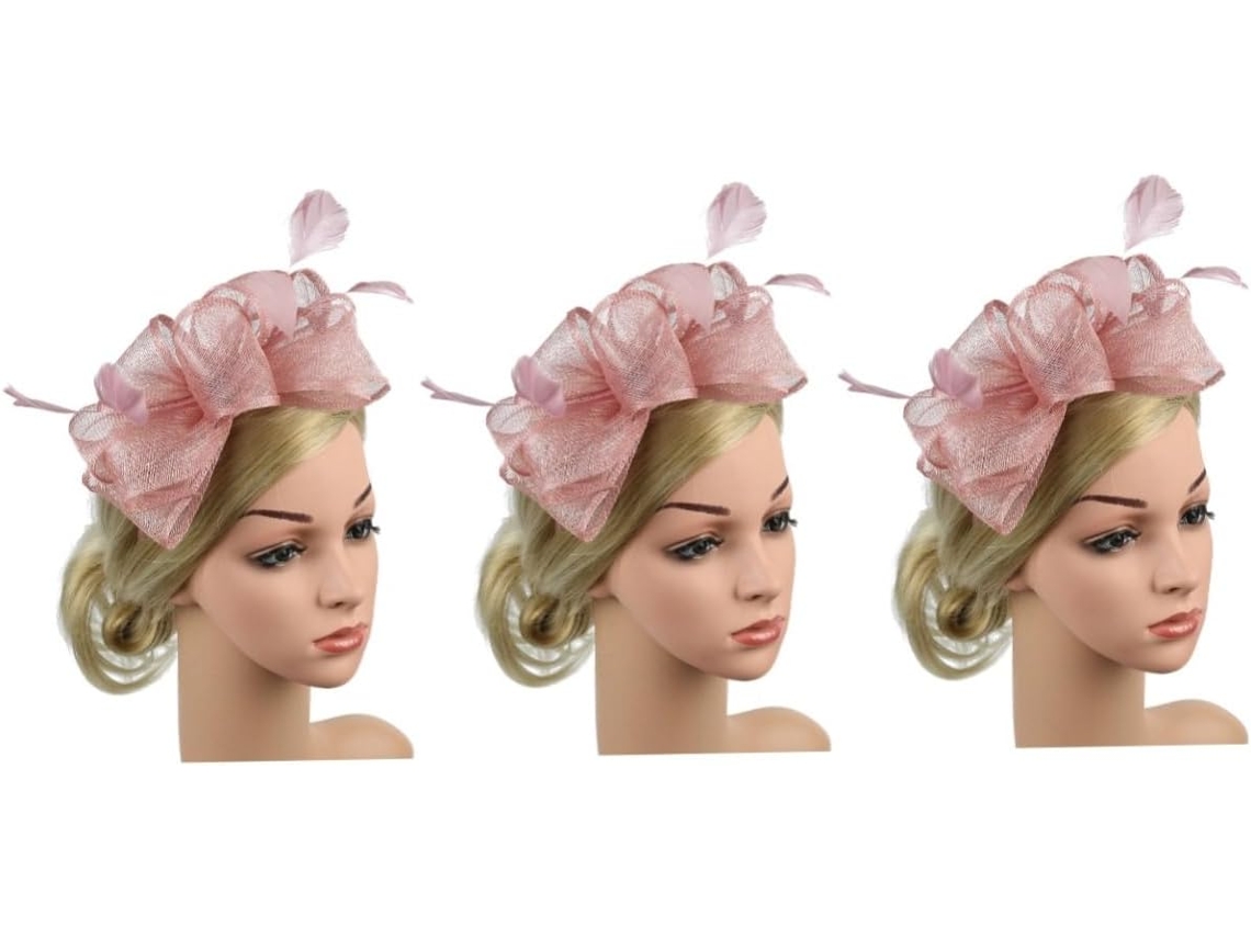 Conjunto De 3 Peças De Tiaras Rosa Elegantes Para Ocasiões Especiais.