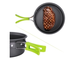 Juego de utensilios de cocina antiadherentes ligeros para acampar, para 1 o 2 personas