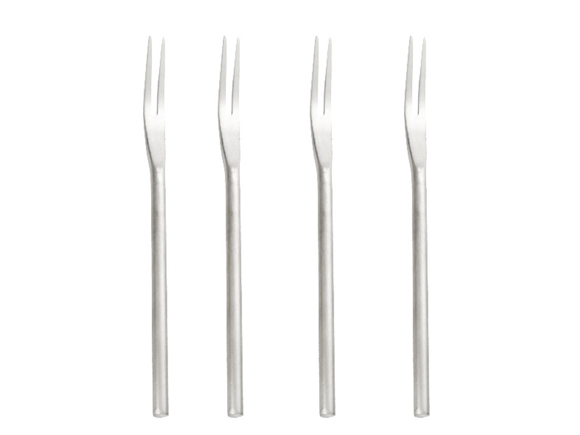 Juego de 4 tenedores de ensalada de acero inoxidable para aperitivos RNEMITERY