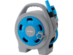 Enrollador De Manguera Brunner Aquafil Pro Jardinería Blanco Compacto Robusto Cable Integrado