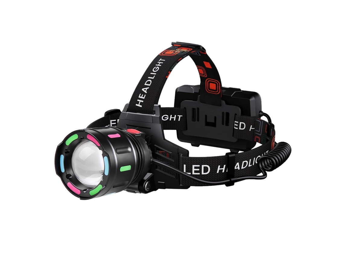 Linterna Frontal Led Recargable, Ángulo De 90°, Foco Ajustable, 990.000 Lúmenes, Superbrillante, 4 Modos, Impermeable, Para Camping, Senderi