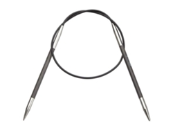 Agujas circulares fijas Karbonz negras y plateadas 40 cm x 3,75 mm Kp41147 Knitpro
