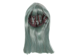 Peluca De Cosplay Verde Para Mujeres, Pelo Falso Liso Largo 45cm