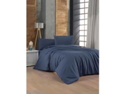 Juego De Cama - Funda Nórdica 220 X 240 + 2 Fundas De Almohada 60 X 60 De Algodón Reforzado - Azul
