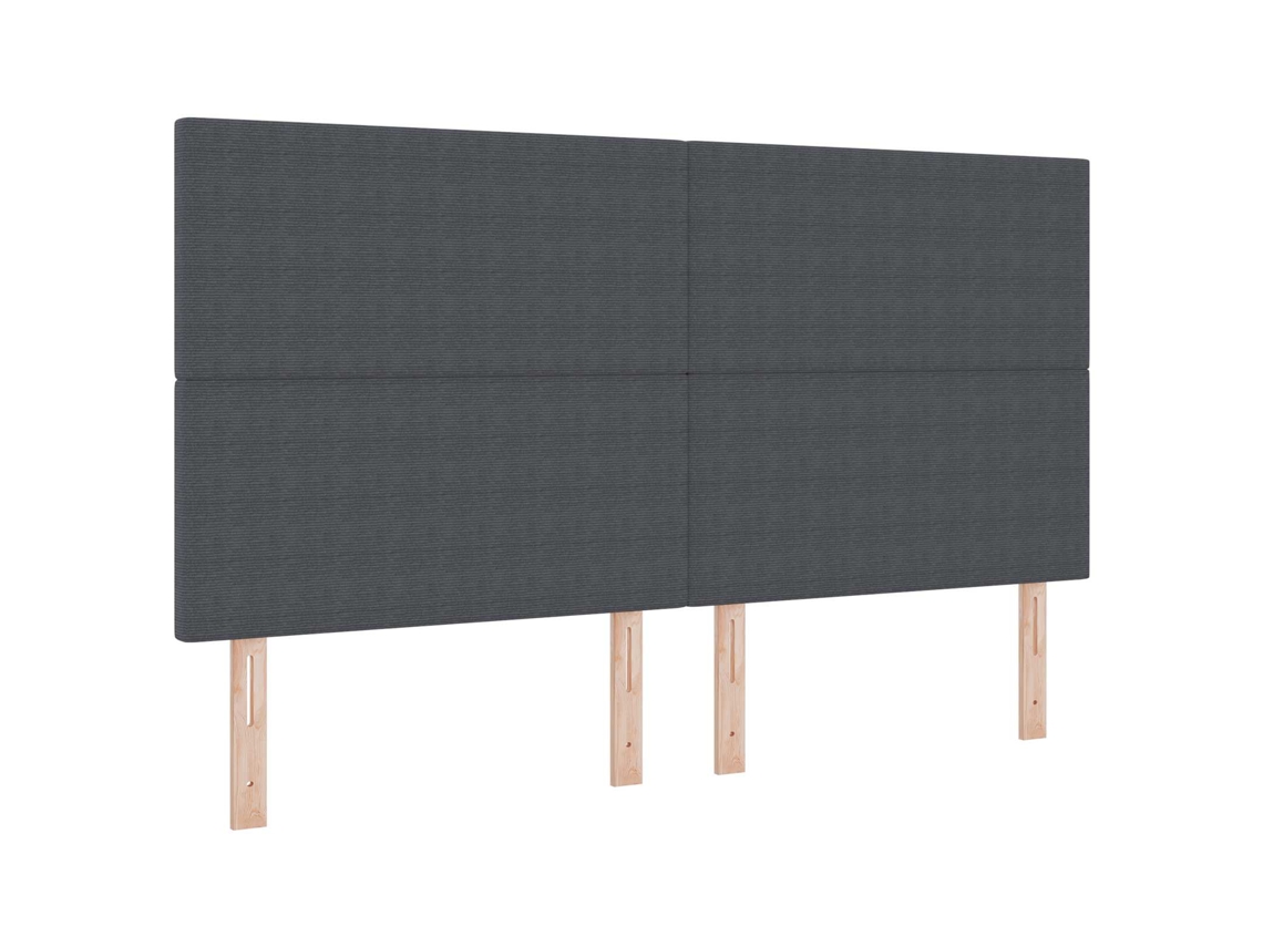 Maison Exclusive - Cabecero Led Con Tiras Led Gris Oscuro 180 Cm Tela De Pana