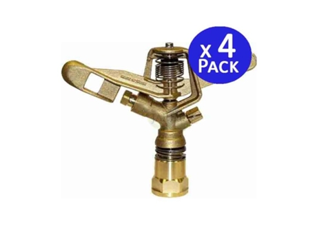 Aspersor Laton Circular 3/4 Hembra 13 a 18 Metros Pack 4 SUINGA