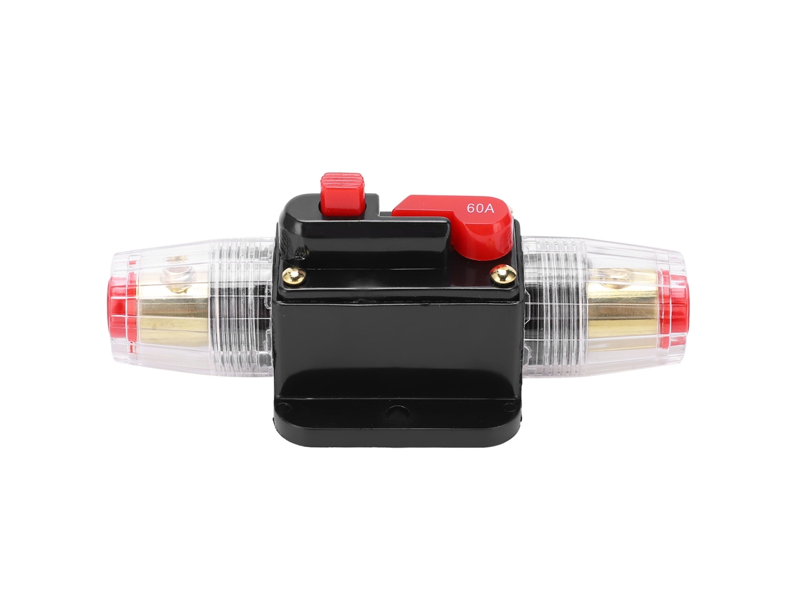 Disyuntor Rearmable De Cobre Rojo Para Sistema De Audio Automotriz De 60 A Con Protección Contra Sobrecarga.