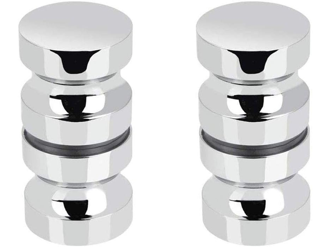 Juego de 2 manijas para puerta de ducha de acero inoxidable Jortmrd con manija de aluminio