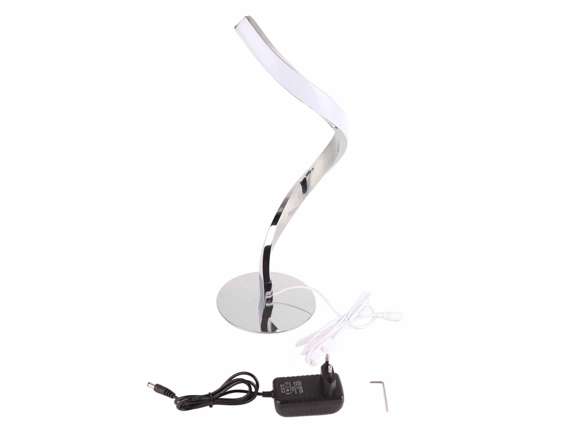 Lámpara De Mesa Led Argent Con Forma De Espiral En S Para Lectura, Luz Nocturna O Mesita De Noche Con Protección Ocular.