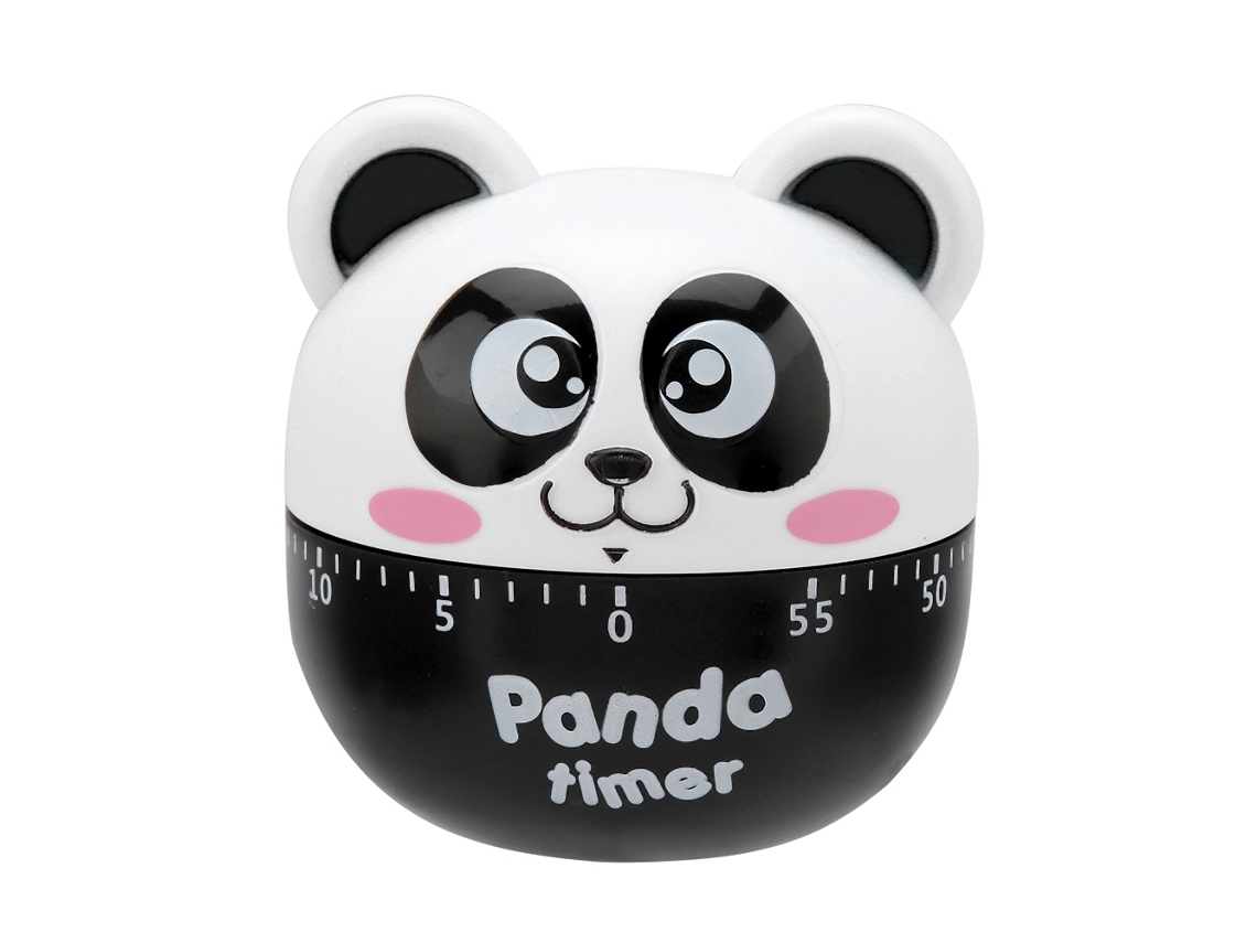 KOFIHETY Temporizador adorable, creativo temporizador de cocina con forma de panda, cuenta regresiva mecánica de 60 minutos, ideal para cualquier ocasión, mate