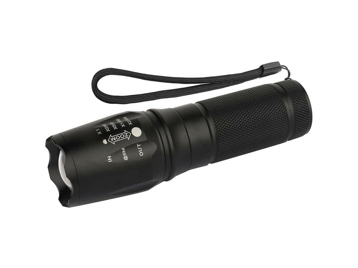 Linterna Táctica LED Militar 1000 Lúmenes Ajustable, Enfoque, Color Negro Kofihety