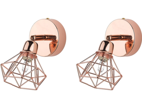 Conjunto de 2 Lámparas de Pared BELIANI Erma (Cobre - G9 - 20 W)