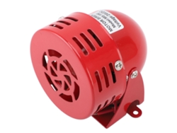 Sirena de bocina de motor de 110 decibelios, mini sirena de advertencia eléctrica con luz estroboscópica, sonido de bocina, alarma para fábricas, escuelas, ranchos y hogares, 24 V CC, 77 x 75 mm, 2,50