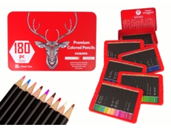 Set de Pequeño Artista en Contenedor Metálico, Crayones de Cera, 180 Piezas. B. activo