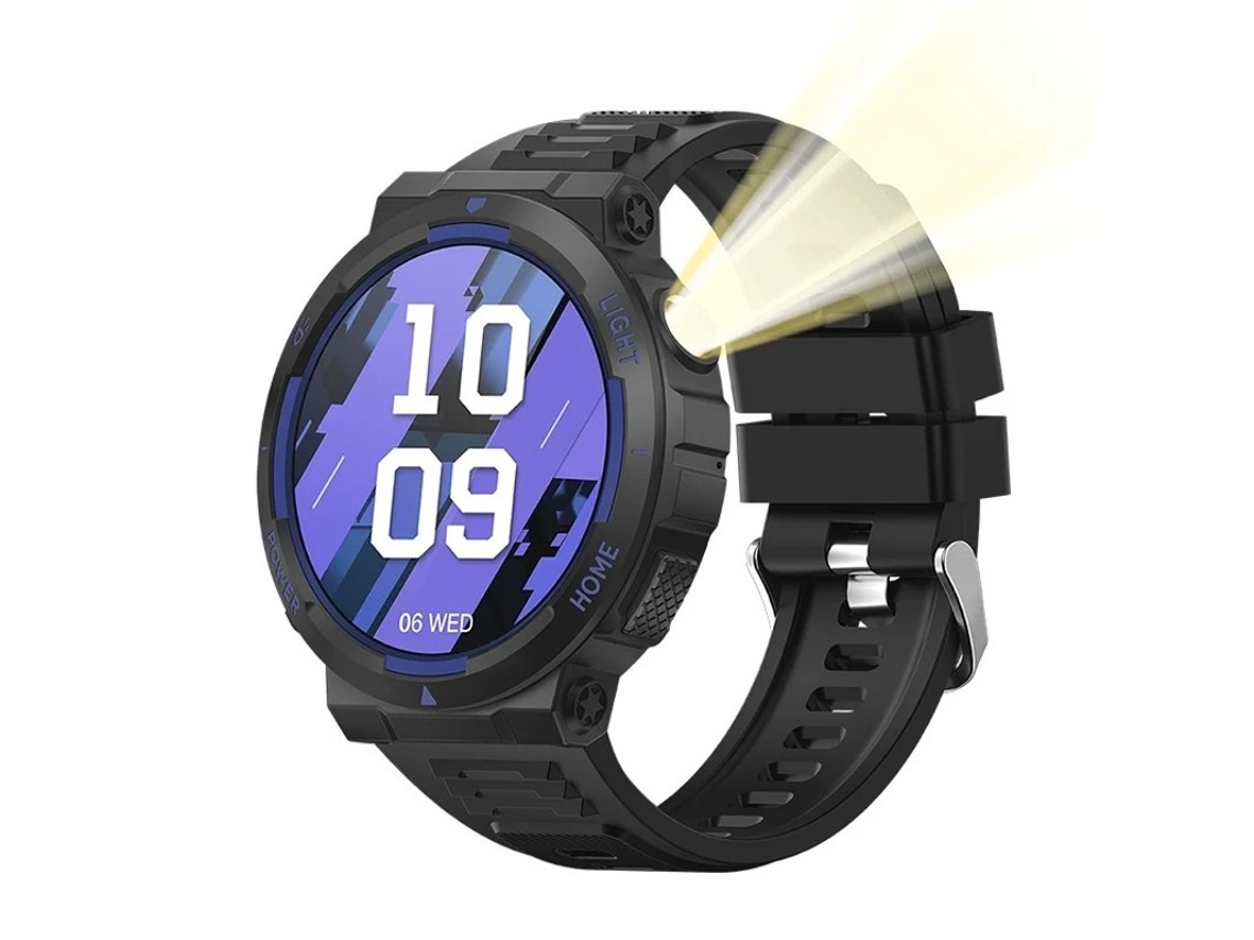 Reloj inteligente con un diseño robusto para deportes y fitness, ideal para el gimnasio, actividades al aire libre, ejercicios y deportes. Bestvite