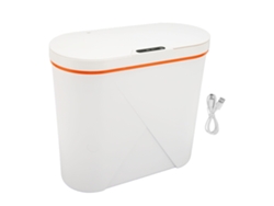 Bote De Basura Automático Inteligente Recargable 15l Con Difusor De Aceites Esenciales Para Baño Cocina Blanco