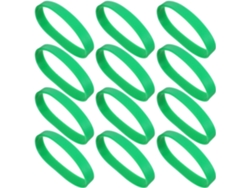 100 Pulseras Elásticas De Silicona Verde, Pulseras Deportivas Extensibles Para Mujeres Y Hombres.