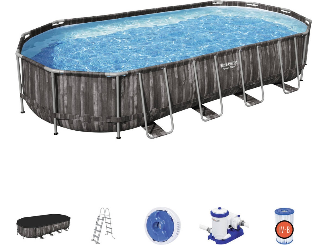 Piscina Tubular BESTWAY 5611T (con Cartucho - 25495 L - 366x122cm)