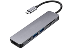 Adaptador USB C a HDMI 4K 7 en 1 Adaptador de puerto PD HDTV compatible con Samsung Galaxy S24/s23/s22 Plus, puerto de carga Ranura MicroSD Chronus