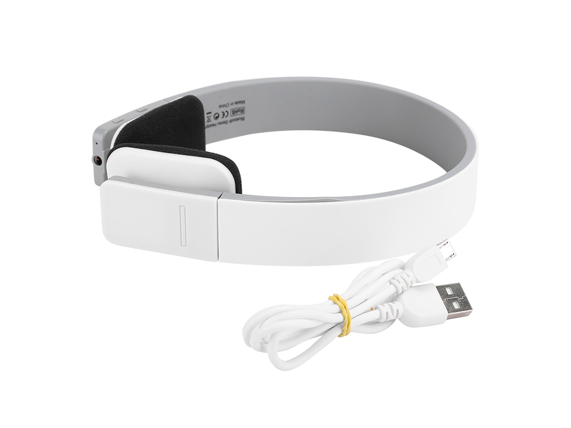 Fone De Ouvido Bluetooth 5.0 Sem Fio Estéreo Esportivo Para Corrida Fitness Com Microfone E Som De Baixo Potente Branco