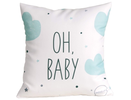 Almohada Decorativa PEKEBABY Oh Baby (30 x 30 cm - Algodón)