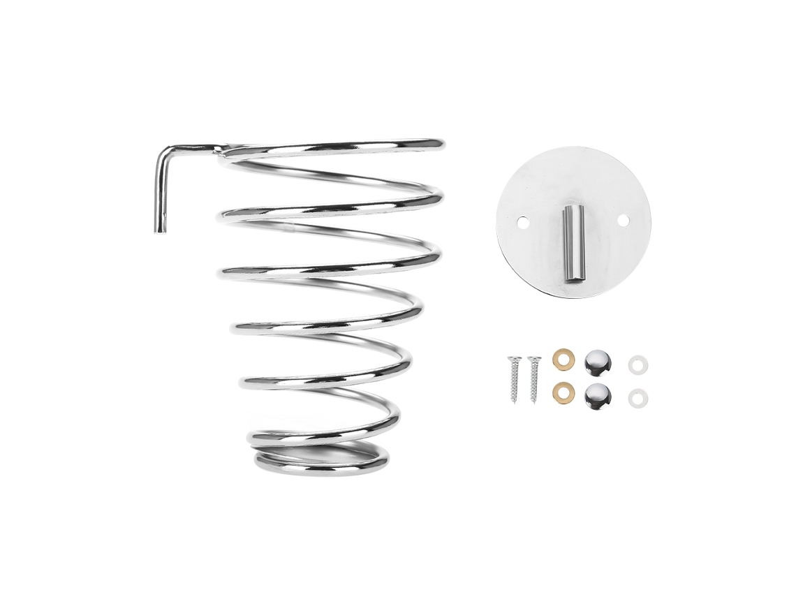 Soporte De Pared Para Secador De Pelo En Acero Inoxidable Forma Espiral Porta Secador De Pelo