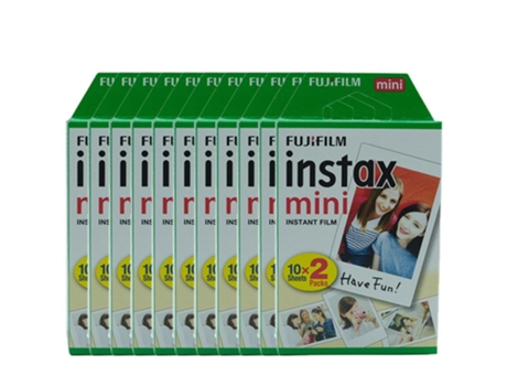 Recarga SLOWMOOSE Instax Mini-Papel de Borde Blanco (200 Hojas)