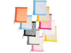 10 Mini Estuches De Malla Con Cremallera Para Organizar El Maquillaje.