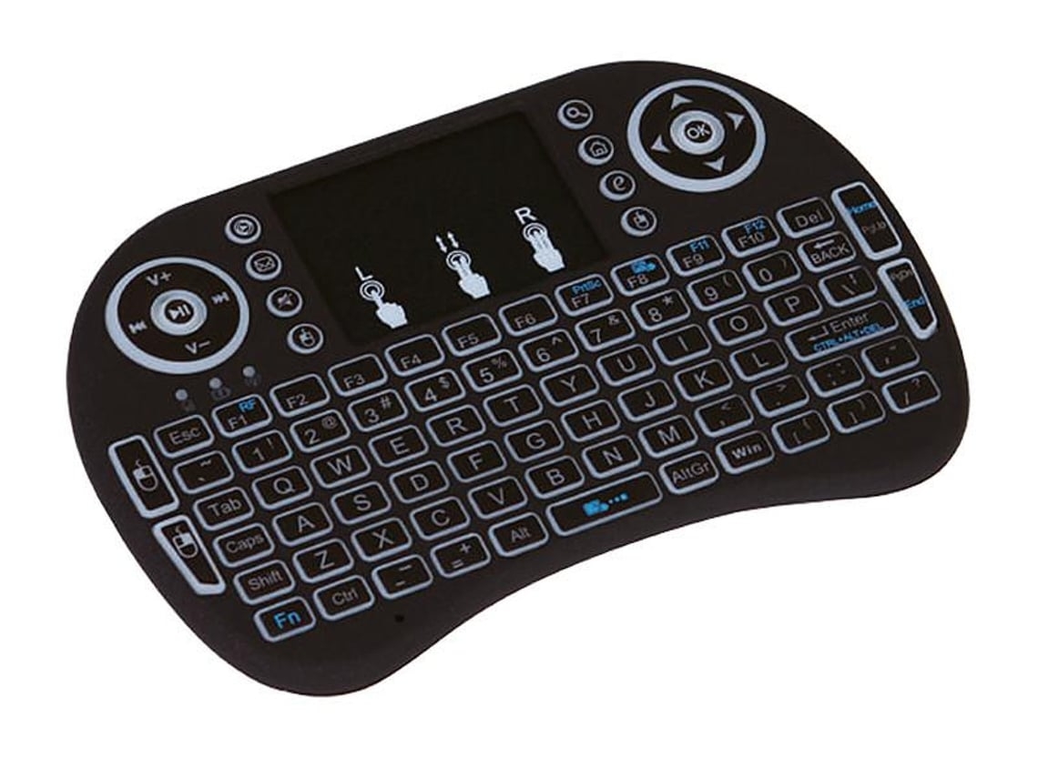 Teclado Usb Sem Fio Preto, Com Touchpad