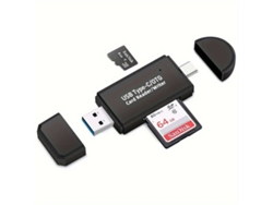 Lector de tarjetas de memoria portátil 2 en 1 de alta velocidad USB 3.0 Tadvyyvayotoy