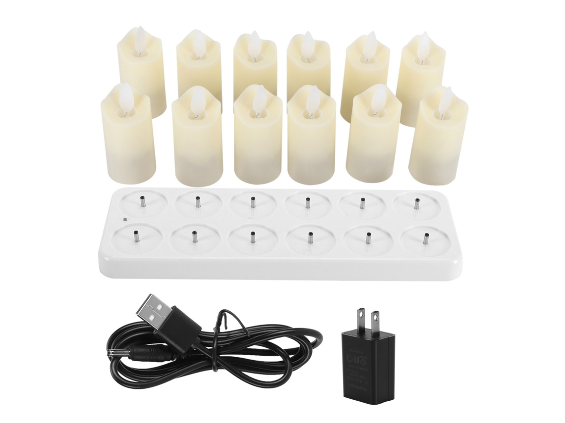 Velas LED sin llama para decoración de bodas y comedores.