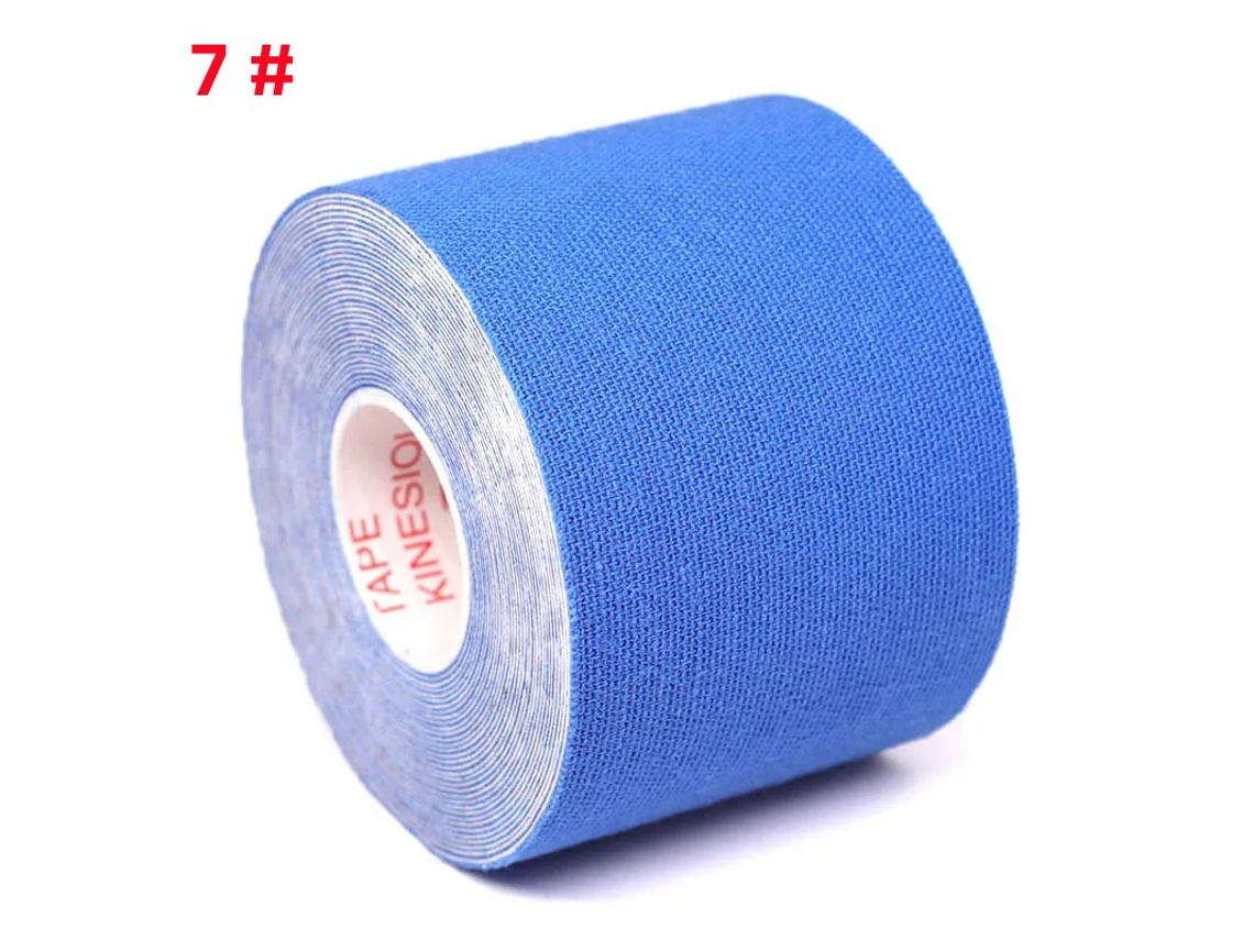 Parche adhesivo elástico azul para aliviar el dolor musculoesquelético en la rodilla (3,8 cm x 5 cm)